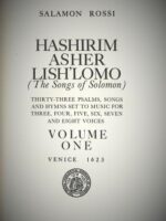 Hashirim Asher Lish'lomo by Salamon Rossi: Vol 1