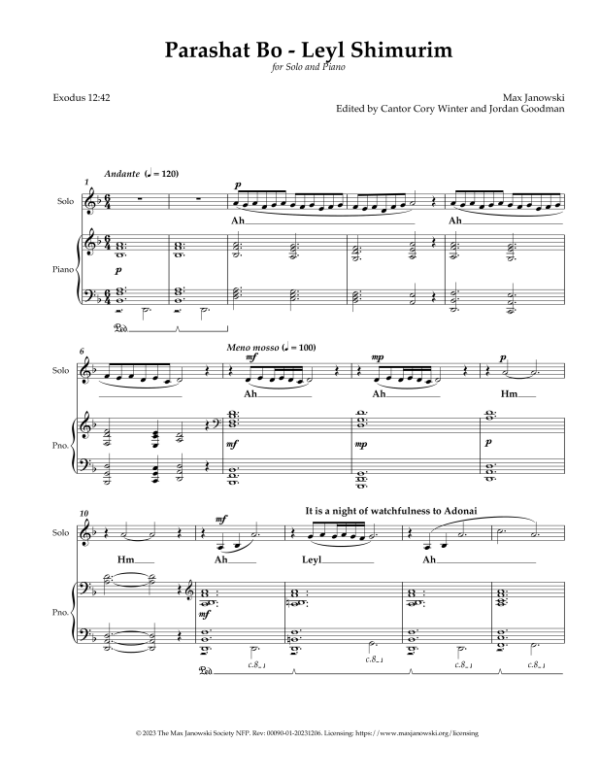 Leyl Shimurim (Solo) - Image 2