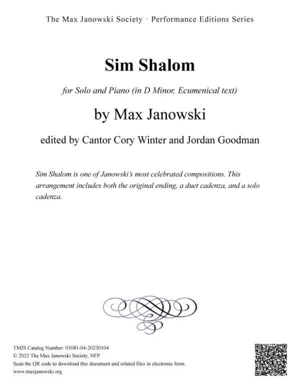 Sim Shalom (Solo)